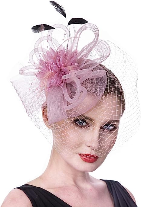 Photo 1 of Fascinators Hat for Women Girls Cocktail Tea Party Headband Flapper Headpiece Kentucky Derby Wedding Hat…
