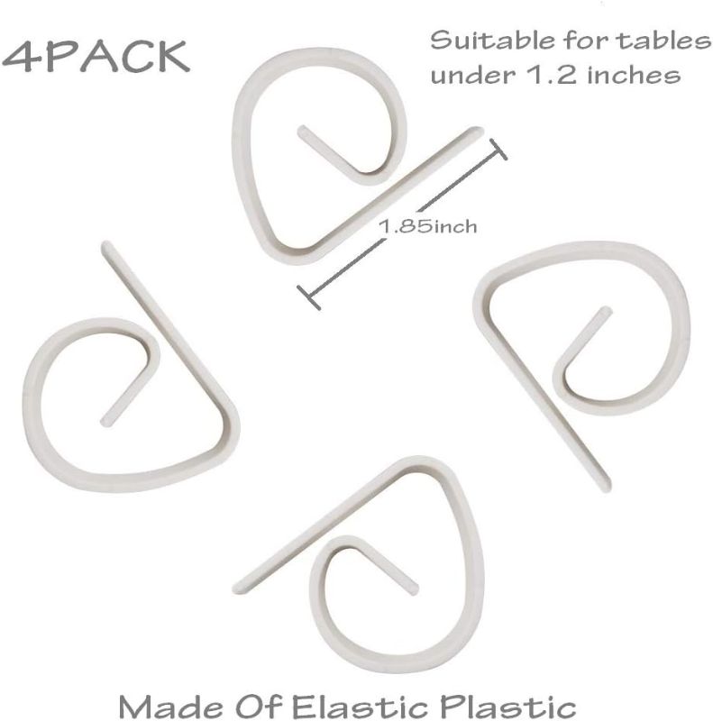 Photo 2 of 4pcs--Panykoo Plastic Tablecloth Clip, Used for Restaurant Banquet Wedding Graduation Party and Outdoor Picnic Table Cloth Fixing (4 PCS)
