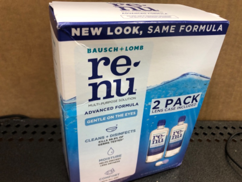 Photo 2 of Contact Lens Solution by Renu, Advanced Formula, 12 Fl Oz (Pack of 2)  exp dae 2025/04/01