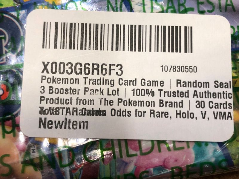 Photo 2 of ------Random Sealed-----Pokemon Trading Card Game | Random Sealed 3 Booster Pack Lot | 100% Trusted Authentic Product from The Pokemon Brand | 30 Cards Total | Random Odds for Rare, Holo, V, VMAX & VSTAR Cards
