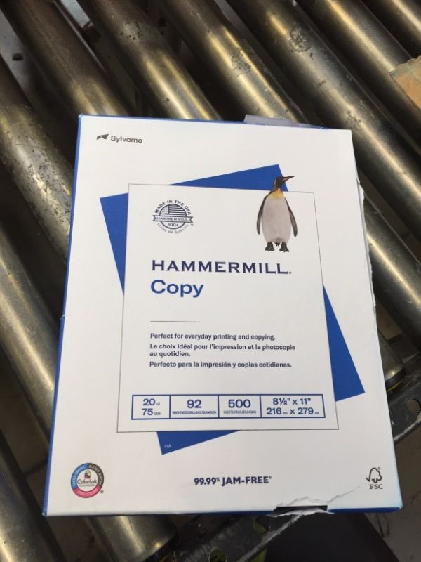 Photo 2 of 
Hammermill Printer Paper, 20 lb Copy Paper, 8.5 x 11 - 1 Ream (500 Sheets) - 92 Bright, Made in the USA
Size:1 Ream | 500 Sheets
Style:Letter (8.5x11)