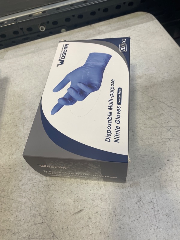 Photo 2 of Wostar Nitrile Disposable Gloves 4Mil Powder Latex Free Disposable Non-Sterile Nitrile Exam Gloves 200