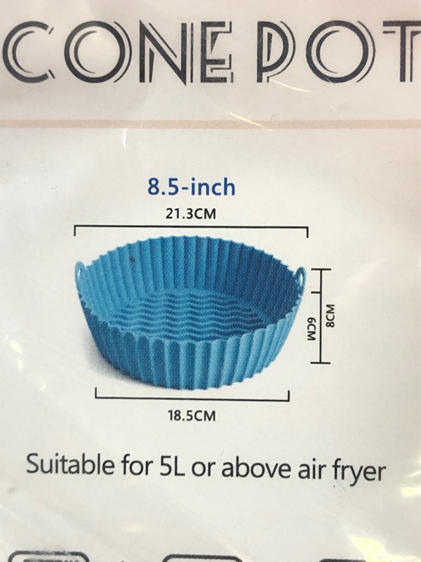 Photo 1 of 2 PIECE SILLICONE AIR FRYER LINERS BLUE AND RED