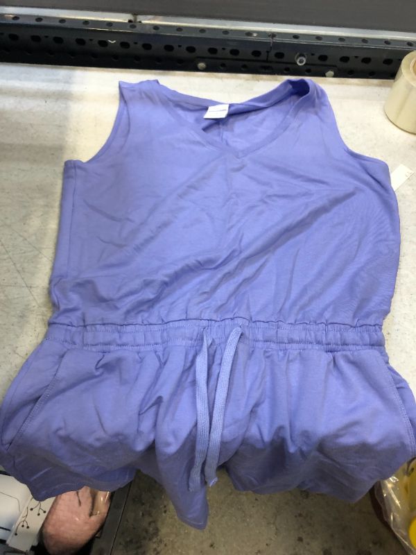 Photo 2 of Amazon Essentials Women's Studio Terry Fleece Romper Medium Soft Violet