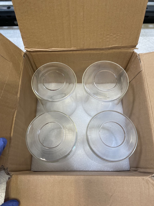 Photo 1 of 4 Pack Clear Glass Shade Lighting Fixtures Replacement Glass Shades 5.5inch High, 3.54inch Diameter, 1.65inch Fitter, Cylinder Clear Glass Lamp Shade High Transmittance for Pendant Lights Chandelier Small Shades
