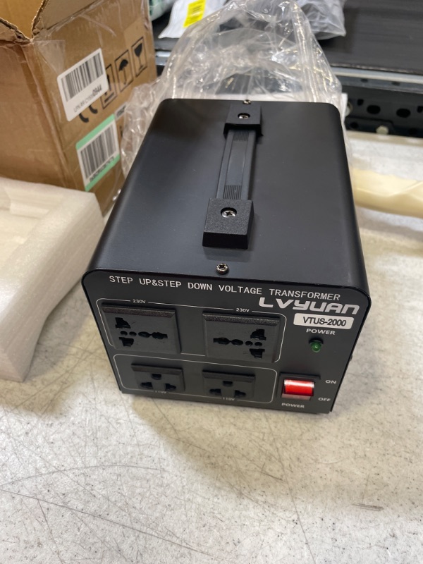 Photo 2 of LVYUAN Voltage Transformer Converter 2000 Watt Step Up/Down Convert from 110-120 Volt to 220-240 Volt and from 220-240 Volt to 110-120 Volt with 2 US outlets, 2 Universal outlets