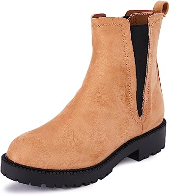 Photo 1 of LPCBDEE Womens Classic Chelsea Boots Fashion Elastic Bands Slip On Lug Sole Chunky Low Heel Ankle Booties SIZE 9
