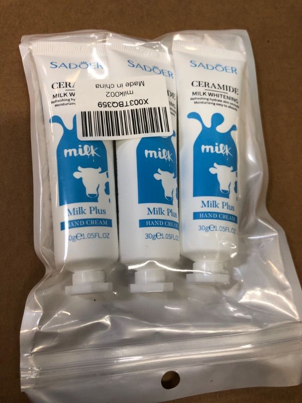 Photo 1 of Hand Cream for Hands,Moisturizing Hand Lotion Gift Set,Mini Travel Size,3 pack,#milk001