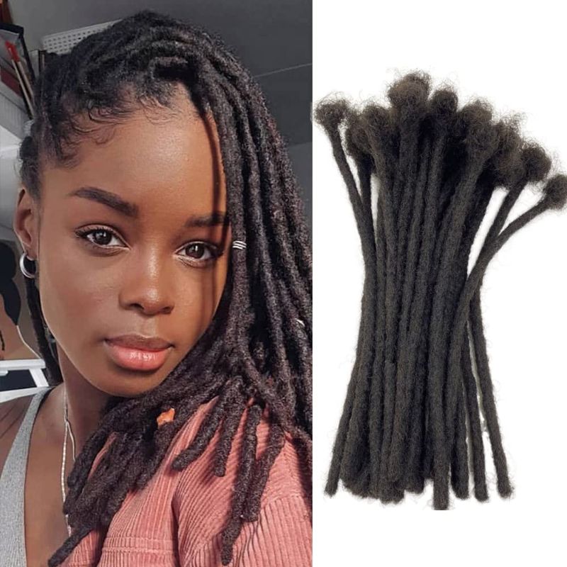 Photo 1 of Dreadlock Extensions 8 inch 30 strands Dreads Extensions?Handmade Fashion Reggae Hip-hop Synthetic Afro Kinky Style Locs Extensions
