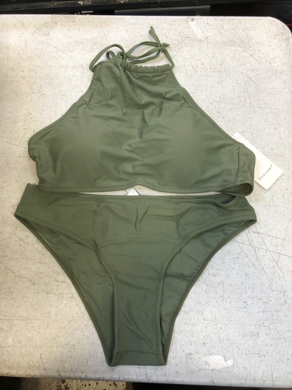 Photo 1 of 2 PIECE GREEN SWIMSUIT SIZE S