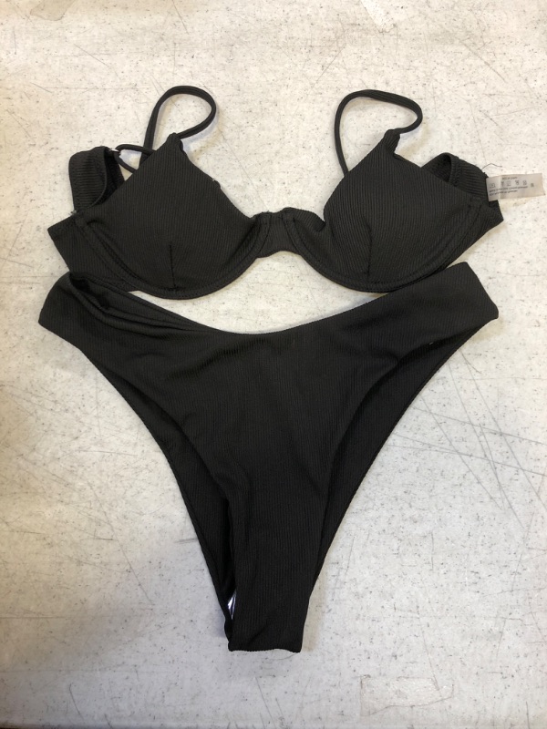 Photo 1 of 2 PIECE BLACK SWIMSUIT SIZE M