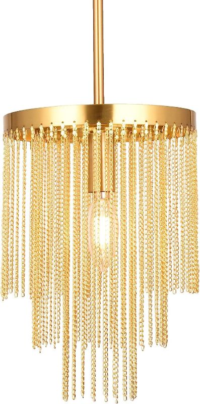 Photo 1 of ALICE HOUSE Mini Modern Pendant Lighting for Kitchen Island, Brushed Brass Hanging Lamp, Contemporary Farmhouse Pendant Light for Dining Room, Bedroom, Bathroom, AL2288-P1GD
