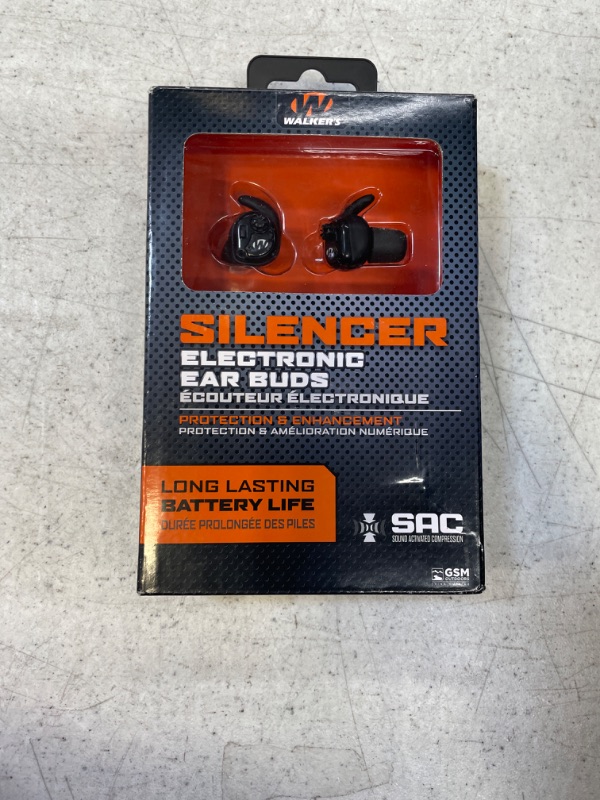 Photo 2 of WALKER’S Silencer Wireless NRR25dB Electronic Sound Suppression Hearing Protection Earbuds for Shooting, Hunting, Range