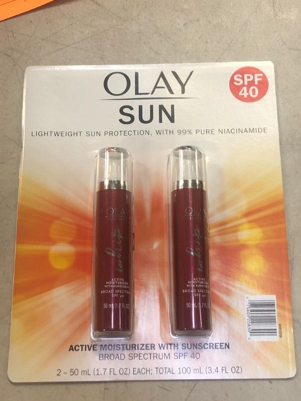 Photo 3 of Olay Sun 3-in-1 Hydrating Moisturizer with SPF 40 + Peptides + B3 (2 pack)