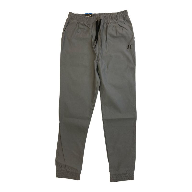 Photo 1 of Hurley Boy S Elastic Waistband Performance Stretch Twill Jogger Pant (Grey 10/12)
