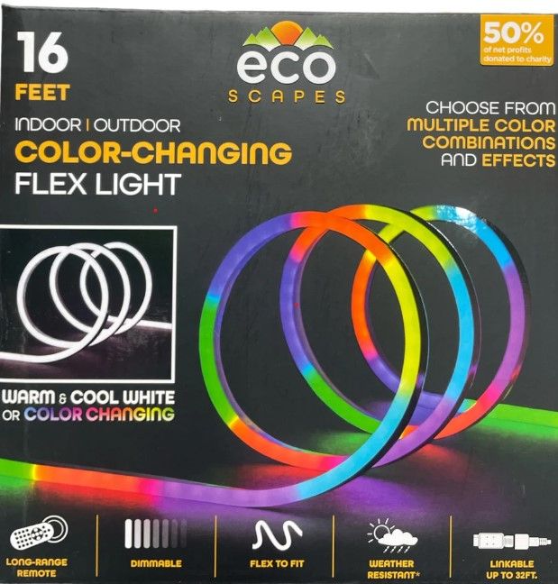Photo 1 of Ecoscapes Color-Changing LED Flex Light Remote, 16ft (Indoor/Outdoor)

