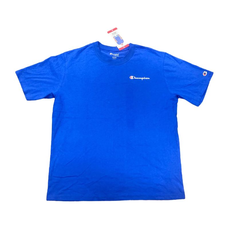 Photo 1 of Champion Men's Classic Graphic Logo Short Sleeve Shirt LARGE DEEP DAZZLING BLUE
