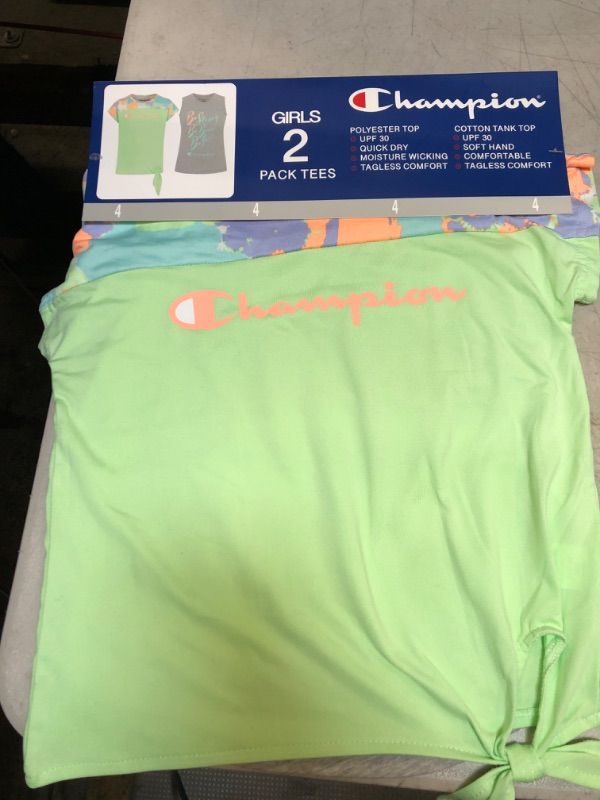 Photo 2 of Champion Girls 2-Pack Active Wear UPF 30 Moisture Wicking T-shirts
Size: 4