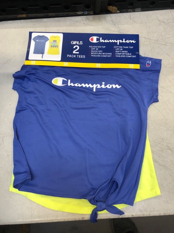 Photo 2 of Champion Girls 2-Pack Active Wear UPF 30 Moisture Wicking T-shirts
Size: 5/6