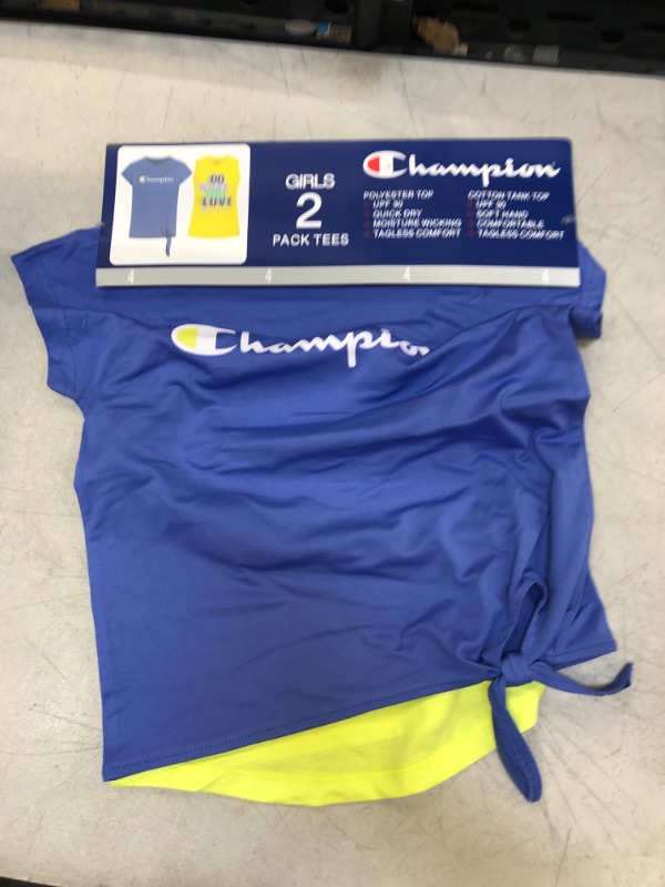 Photo 2 of Champion Girls 2-Pack Active Wear UPF 30 Moisture Wicking T-shirts
Size: 4