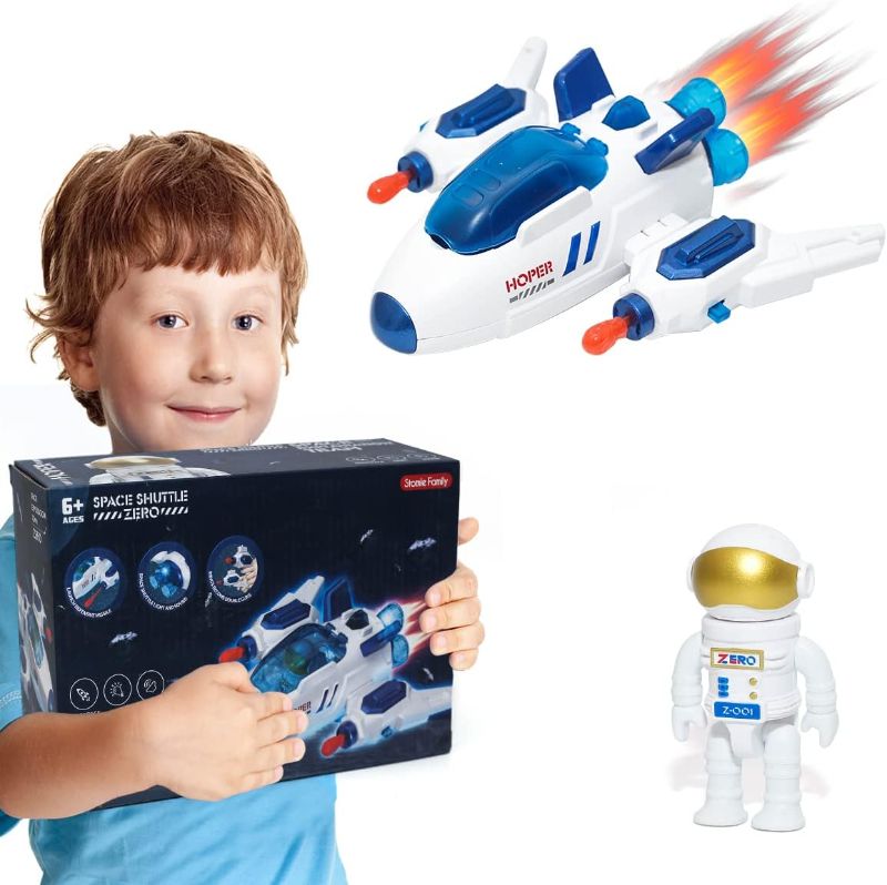 Photo 1 of Holady Space Shuttle Toy with Astronauts, Toy Space Shuttle with Lights and Sound,Spaceship Rocket Toys for Any Interstellar Mission Adventure
