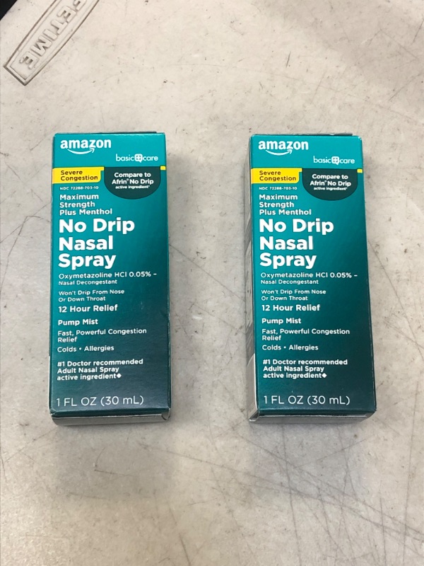 Photo 2 of Amazon Basic Care Severe Congestion Nasal Spray, Oxymetazoline HCl; Provides 12 Hour Nasal Congestion Relief, 1 Fluid Ounce