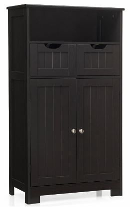 Photo 1 of Bathroom Wooden Side Cabinet with 2 Drawers and 2 Doors
