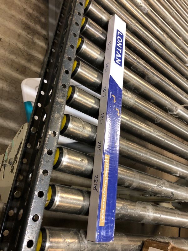 Photo 1 of 1 Pair Heavy Duty Drawer Slides 22 inch Soft Close Ball Bearing Drawer Slides - LONTAN 4502S3-22 Drawer Rails Heavy Duty 100 LB Capacity Full Extension Drawer Slides
