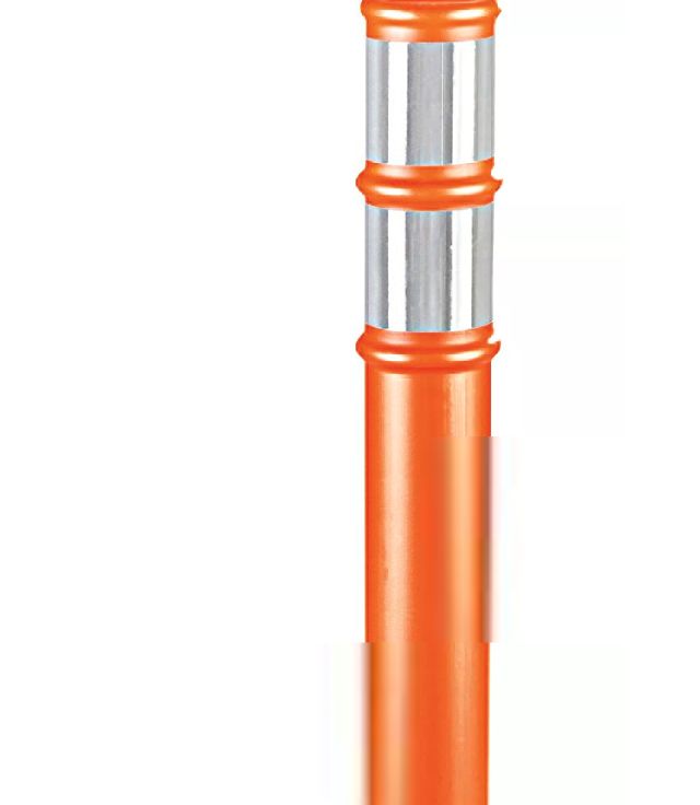 Photo 1 of BATTIFE Delineator Post with Base 45", Orange Traffic Delineator Cones with Reflective Collar for Driving Practice, Construction Work 