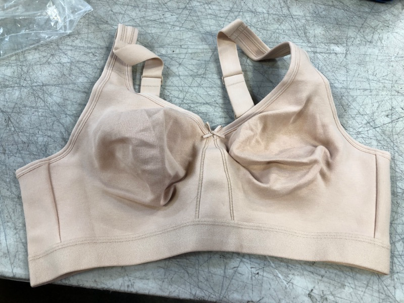 Photo 2 of Fruit of the Loom Women's Plus-Size Wireless Cotton Bra 40DD Sand