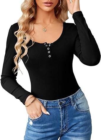 Photo 1 of Chang Yun Long Sleeve Bodysuits For Women Shapewear Lingerie Tummy Control Scoop Neck Corset Button Down Shirts Tops
size- small 