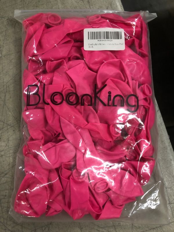 Photo 1 of BloonKing Hot Pink Balloons 12inch 100pcs Matte Balloons Latex Balloons for Balloon Garland Arch Party Balloons for Festival Birthday Wedding Anniversary New Year Baby Shower Decorations