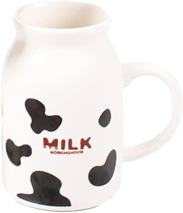 Photo 1 of ZaH Milk Bottle Mug Ceramic 8oz Morning Mugs for Home Office School Restaurant Club Party, Milk Cup Novelty Coffee Mug Water Juice Cups, Milk
