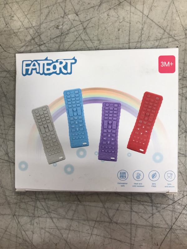 Photo 2 of FATEORT 2-Pack Silicone Baby Teething Toys, Teething Toys for Babies 6-12 Months, Remote Control Shape Teething Toys, Boys Girls Baby Chew Toys, Relief Baby Teething Gum Discomfort Christmas Gifts Red and purple