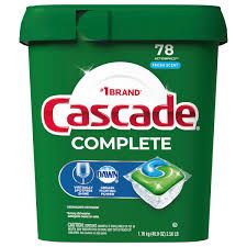 Photo 1 of Cascade Complete Dishwasher Detergent Actionpacs Fresh Scent - 78 count