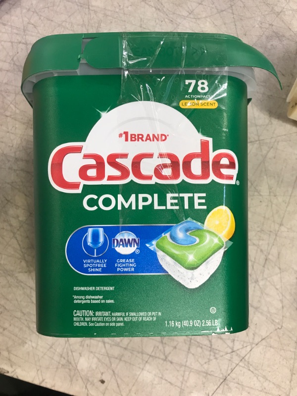 Photo 2 of Cascade Complete Dishwasher Detergent Actionpacs Fresh Scent - 78 count