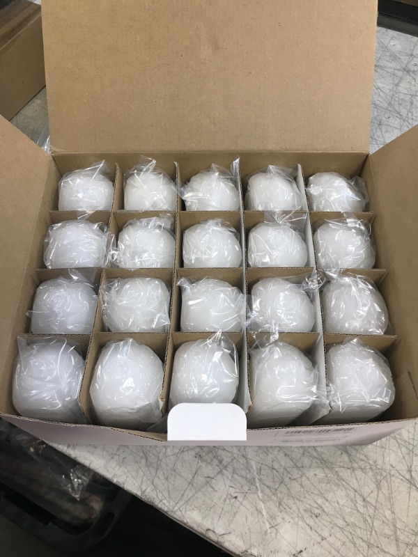 Photo 2 of 2x4 High White Pillar Candles, Set of 20, Unscented. Bulk Buy. Ideal for Wedding, Emergency Lanterns, Spa, Aromatherapy, Party 20 pack White