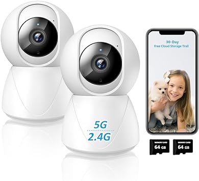 Photo 1 of 2K Indoor Camera, 5G & 2.4G Wireless Camera for Pet Camera Baby Monitor, 4MP 360° PTZ Security Dog Cameras for Home Security with Night Vision
