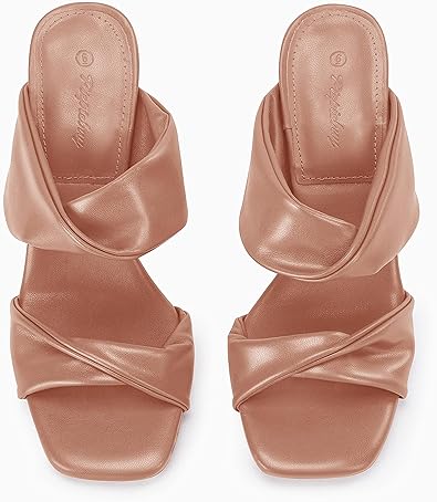 Photo 1 of PiePieBuy Womens Square Toe High Heel Stiletto Mules Sandals Slingback Slip On Slipper Shoes
size- 7 1/2
