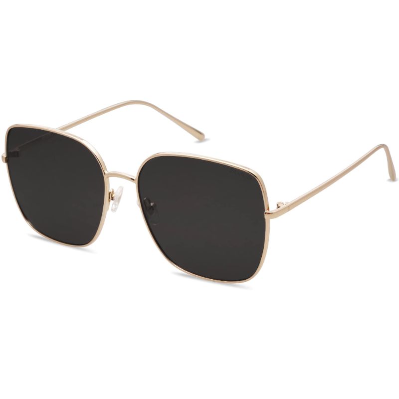 Photo 1 of SOJOS Trendy Oversized Square Metal Frame Sunglasses for Women Men Flat Mirrored Lens UV Protection Sunglasses SJ1146 Gold/Grey