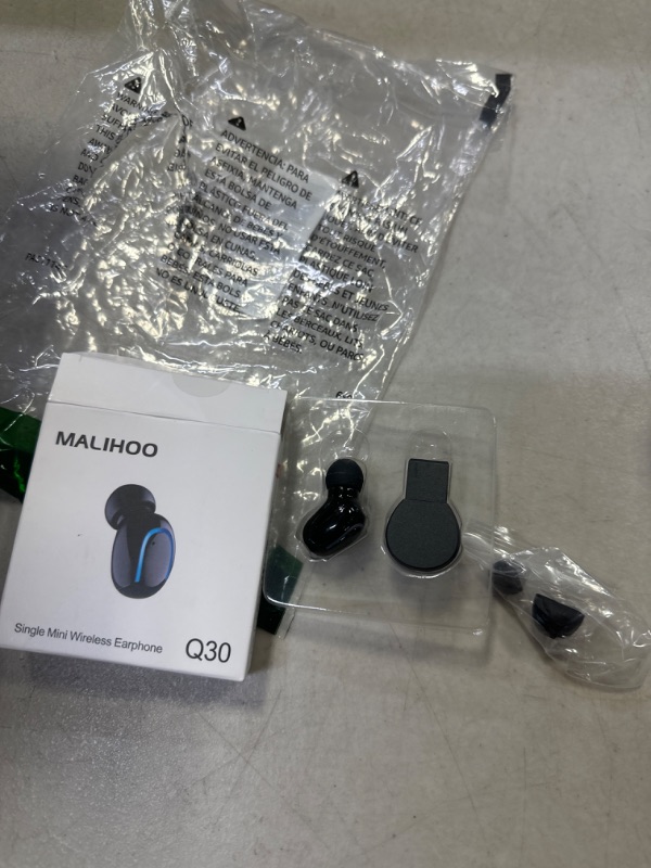 Photo 2 of MALIHOO Mini Bluetooth Single Earbud Small Wireless Invisible Headphones?Single Earphone with 6 Hour Playtime for iPhone and Android Smart Phones PC TV Audiobook Black