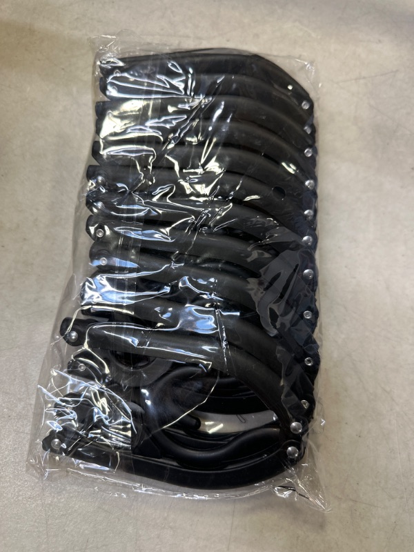 Photo 2 of 12 PCS Travel Hangers - Portable Folding Clothes Hangers Travel Accessories Foldable Clothes Drying Rack for Travel (Black)