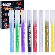 Photo 1 of OTTOPT Liquid Chalk Markers Fine Tip (8 Pack 1mm) - Chalkboard Erasable Wet Erase for Glass Blackboard Windows Pens, White, Black, Red, Yellow, Blue, Green, Purple