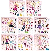 Photo 1 of -16 Sheets Make A Face Sticker, Make Your Own Princess Stickers for Kids Toddlers, DIY Princess Party Favors Mix and Match Sticker, for Festival Gifts Rewards Party Games