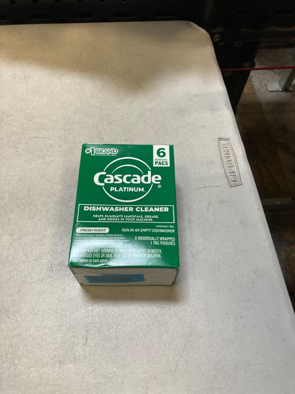 Photo 1 of Cascade Platinum Dishwasher Cleaner, 6 count Lemon 1 Count (Pack of 6)