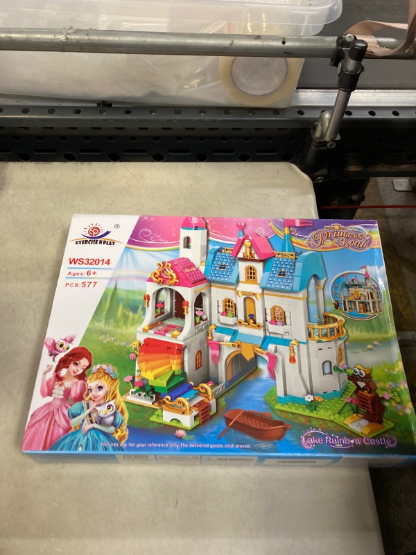 Photo 2 of Building Toy Deluxe Brick for Ages 6-12 Girls Boys,Princess Leah Lake Rainbow Castle Building Kit Castle Toy House Toys,Creative Building Toys,Recreat ???? Colored Castle