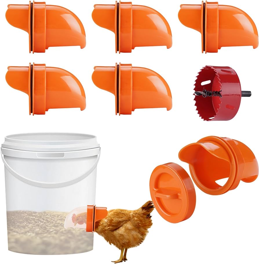 Photo 1 of 17 pcs ( orange ) chicken feeder 