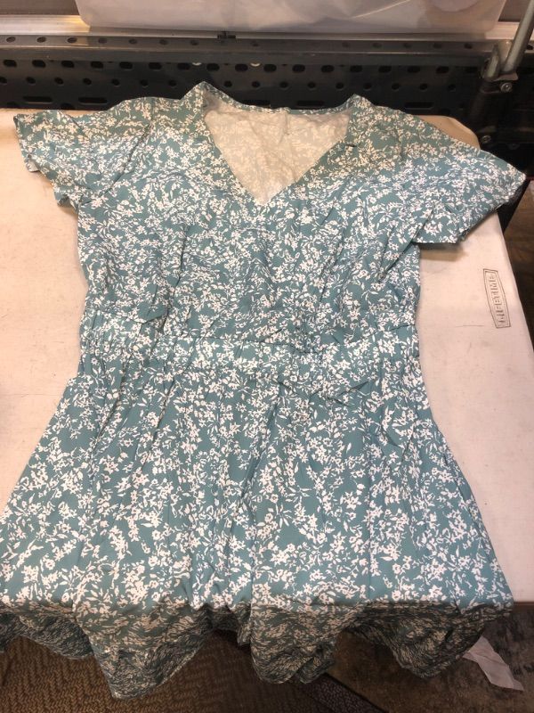 Photo 2 of Chang Yun Floral Summer Dress for Women Short Sleeve Wedding Guest Dresses Boho Sun Short Square Neck Mini Dress size medium 