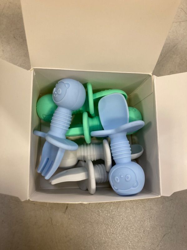 Photo 1 of 6 Pack Silicone Baby Spoons and Fork Feeding Set