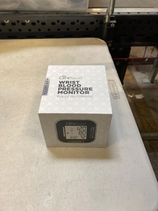 Photo 1 of Care Touch Platinum Black Wrist Blood Pressure Monitor, Automatic BP Monitor, Adjustable Blood Pressure Wrist Cuff, and Irregular Heartbeat Indicator - Blood Pressure Cuffs for Home and Hospital Use